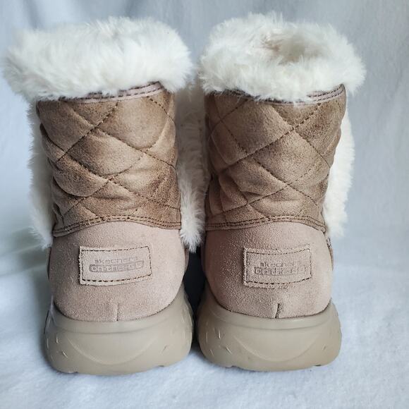 Skechers Performance On The Go Cozies Winter Boot 9 Taupe Goga Mat Comfort - Picture 10 of 11